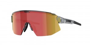 Bliz Breeze Sunglasses Transparent Dark Grey / Brown Red | SPFU25307