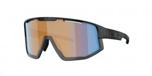 Bliz Fusion Small Sunglasses Matte Black / Coral/Orange Mirror Blue | MZKP21049