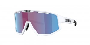 Bliz Fusion Small Sunglasses Matte White / Rose/Violet Mirror Blue | ASPT06259