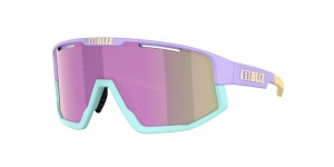 Bliz Fusion Sunglasses Pastel Purple/Yellow Logo / Brown Pink | LEYO46952