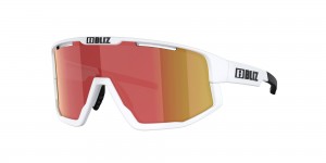 Bliz Fusion Sunglasses White / Smoke Red | VSQN67089