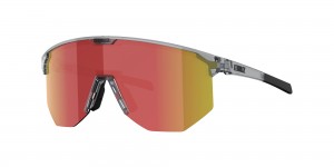 Bliz Hero Sunglasses Transparent Dark Grey / Brown Red | SNAJ57289