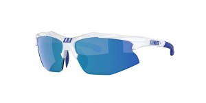 Bliz Hybrid Sunglasses White/Blue Logo / Smoke Blue | OGLF72480