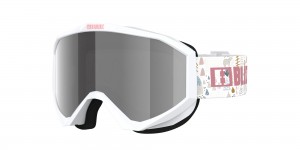 Bliz Liner Jr Ski Goggles White - Pink Logo / Pink/Silver Mirror | UKYI21436