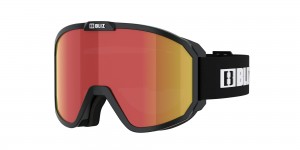 Bliz Rave Ski Goggles Matte Black With White Logo / Brown Red | GIVF26359