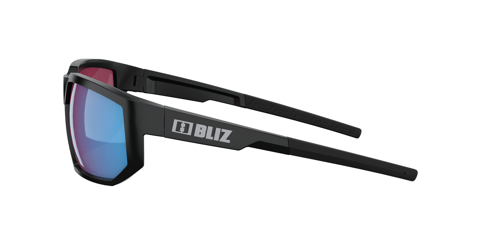 Bliz Arrow Sunglasses Black / Rose Violet Blue | HJQY49805