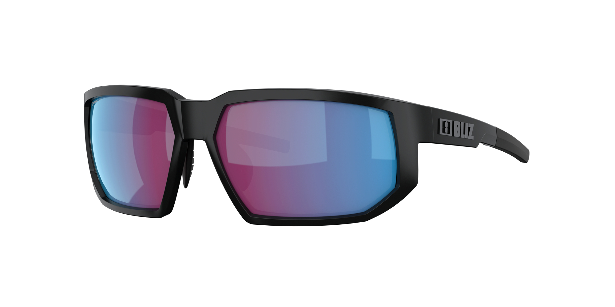 Bliz Arrow Sunglasses Black / Rose Violet Blue | HJQY49805