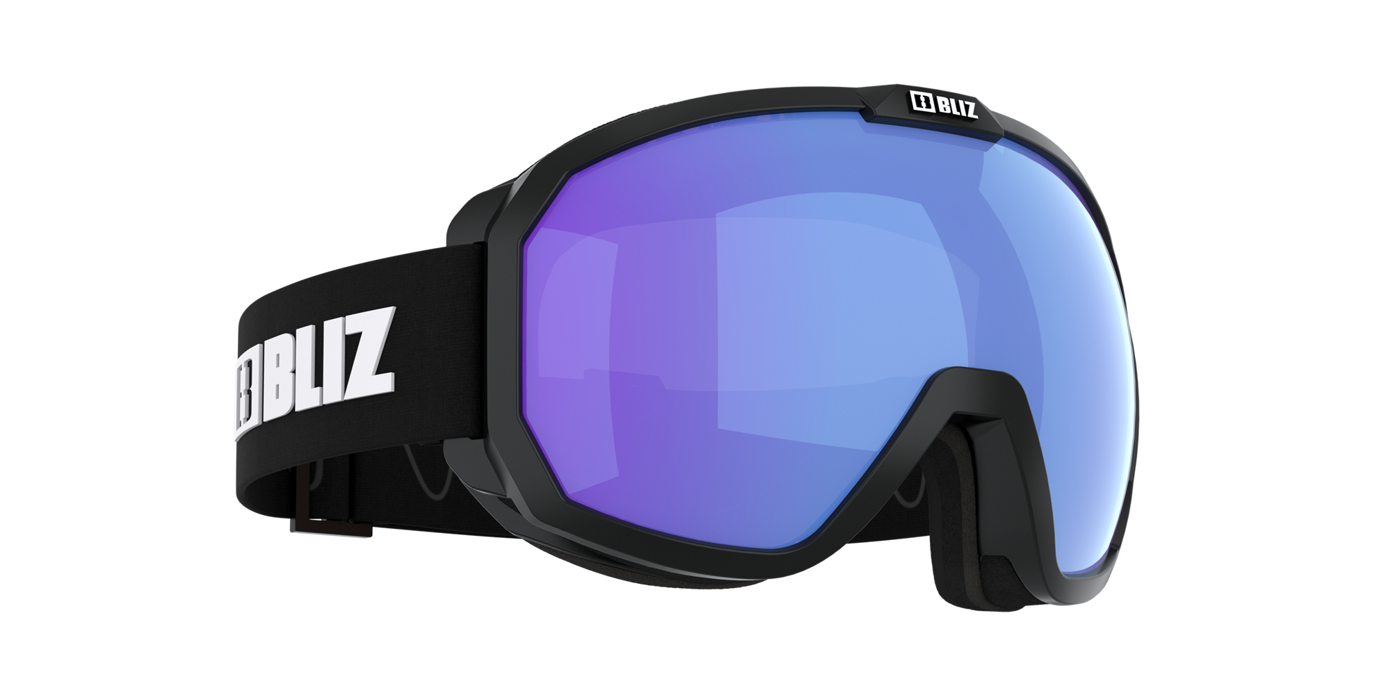 Bliz Charge Otg Ski Goggles Matte Black With White Logo / Light Orange/Blue | XGBY21796