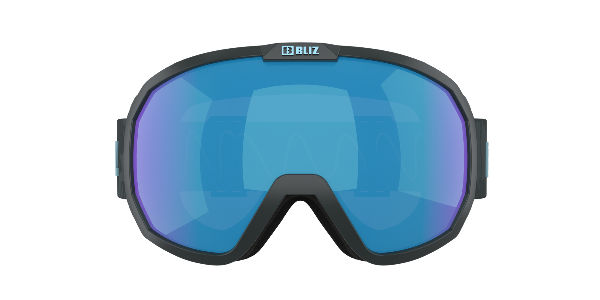 Bliz Charge Otg Ski Goggles Matte Grey With Blue Logo / Smoke Ice Blue | YMXN15078