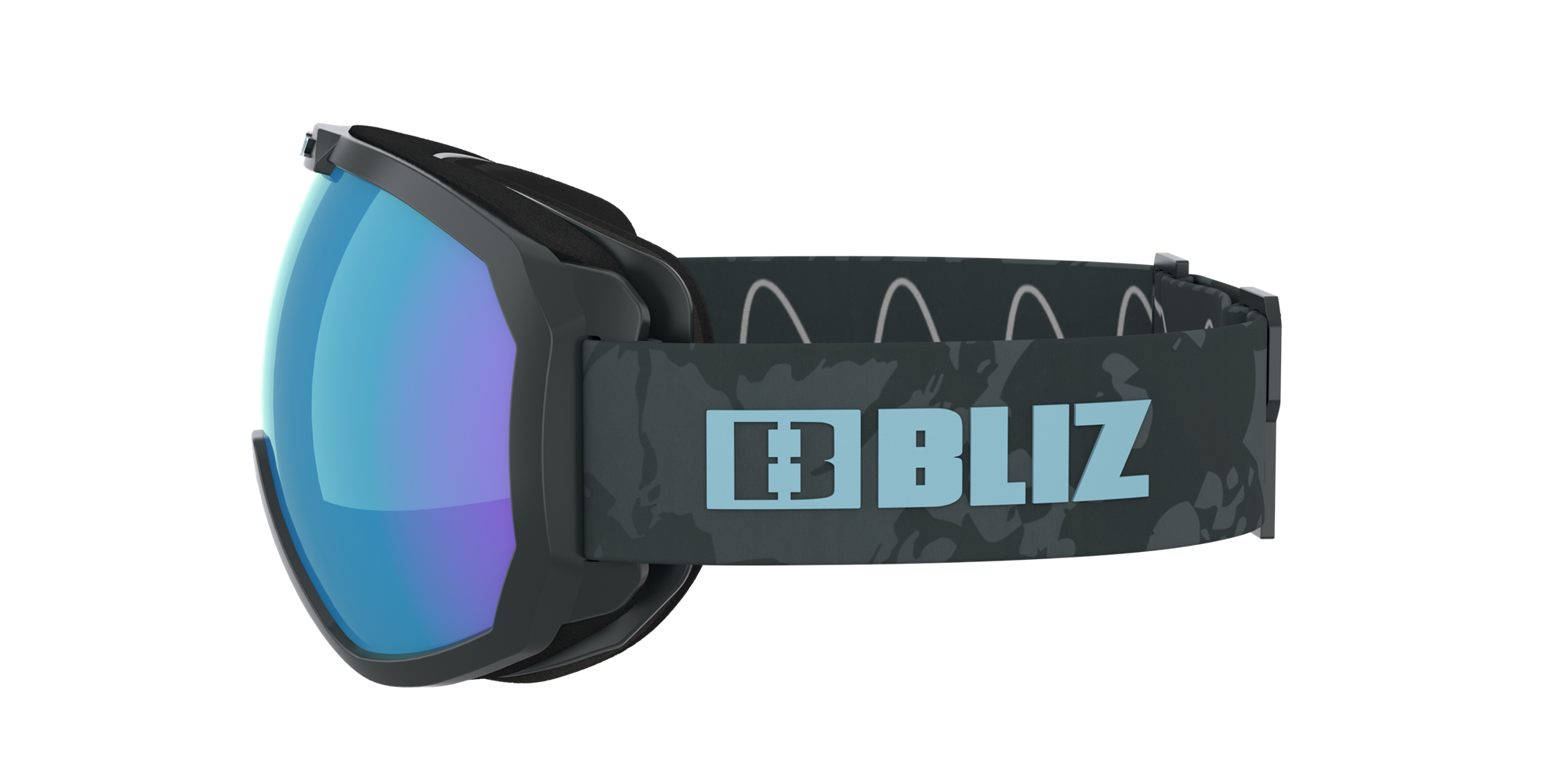 Bliz Charge Otg Ski Goggles Matte Grey With Blue Logo / Smoke Ice Blue | YMXN15078