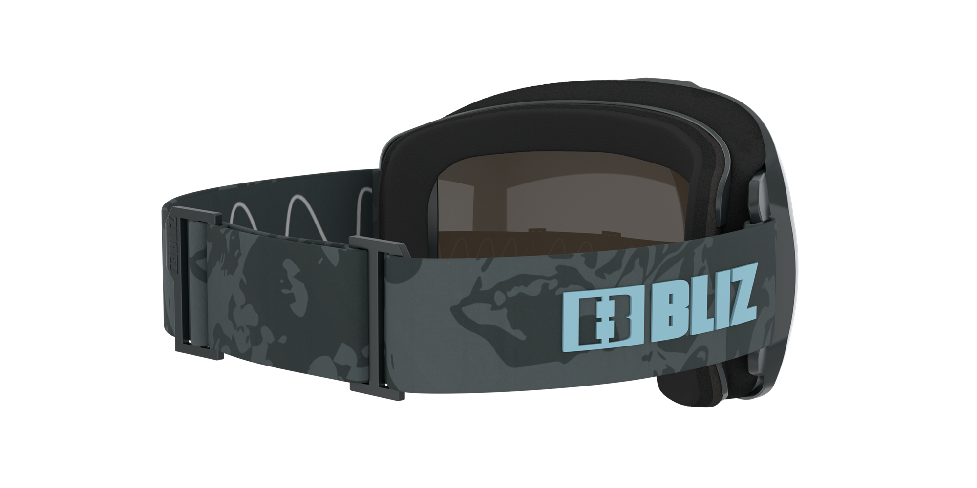 Bliz Charge Otg Ski Goggles Matte Grey With Blue Logo / Smoke Ice Blue | YMXN15078