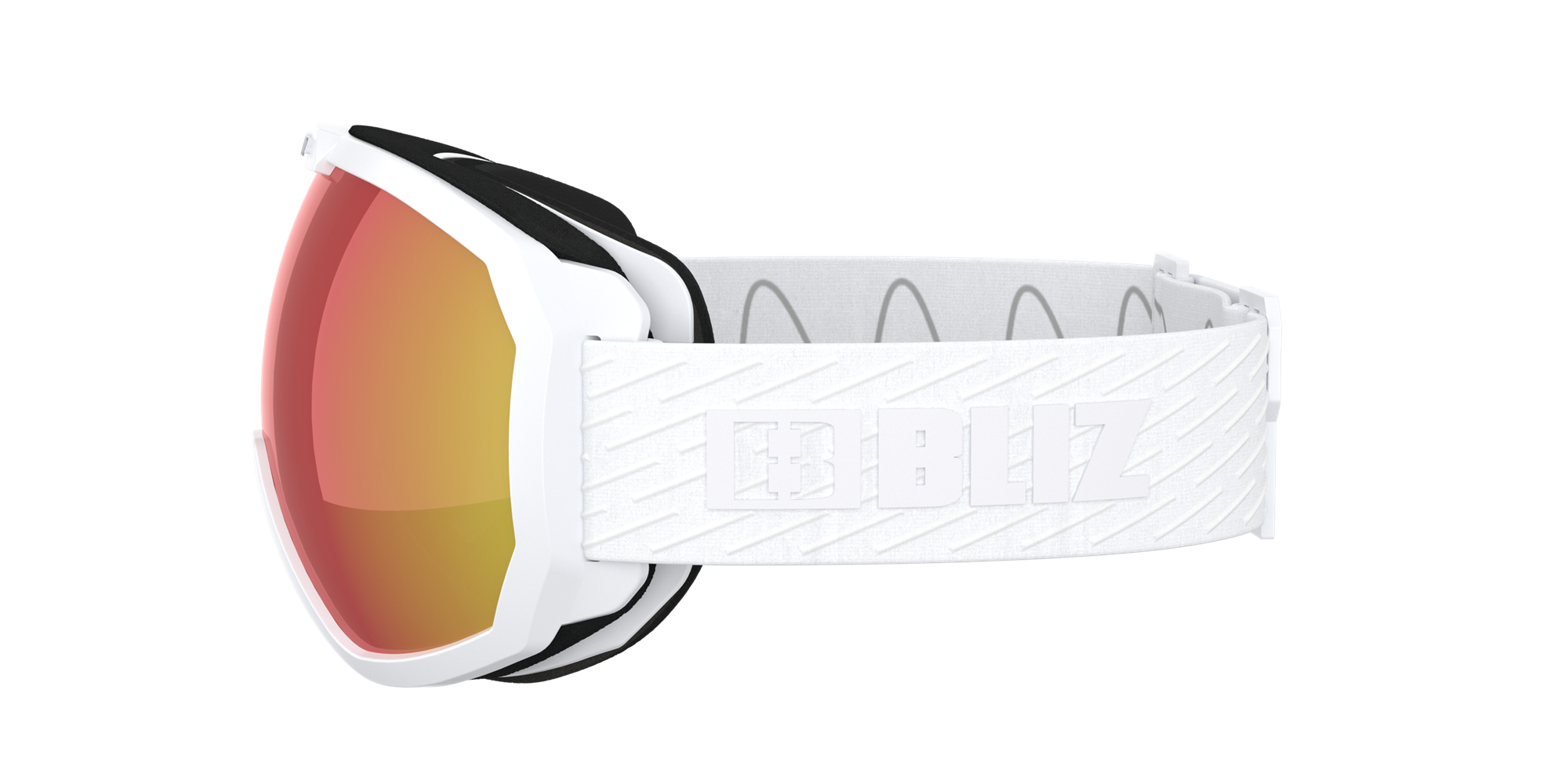 Bliz Charge Otg Ski Goggles Matte White With Black Logo / Brown Red | AYFP61784