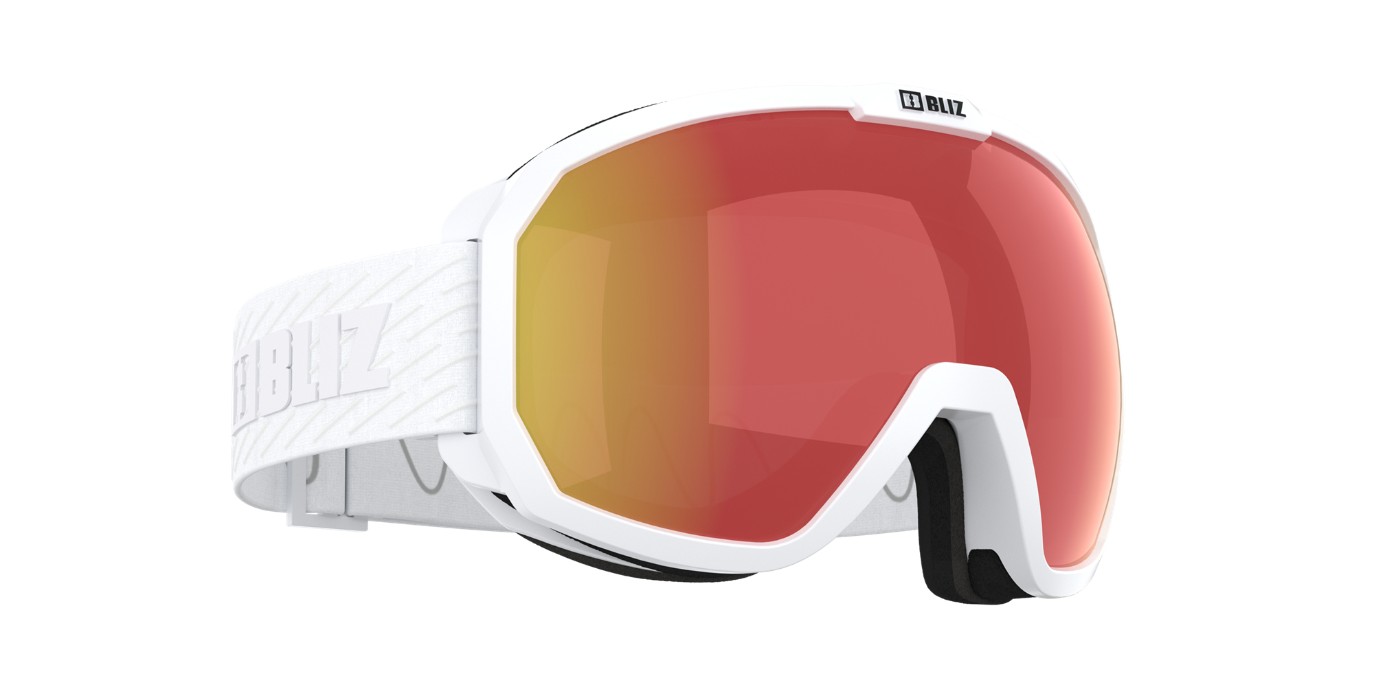 Bliz Charge Otg Ski Goggles Matte White With Black Logo / Brown Red | AYFP61784