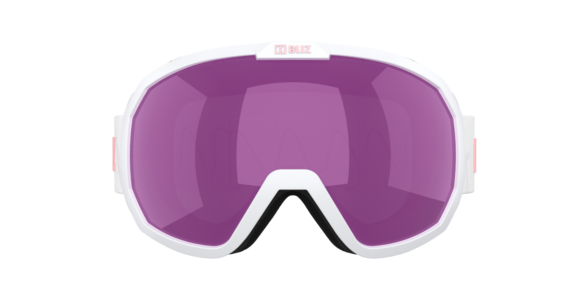 Bliz Charge Otg Ski Goggles Matte White With Pink Logo / Brown Pink | NVZA60215