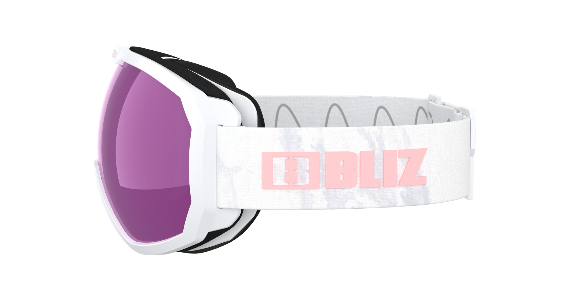 Bliz Charge Otg Ski Goggles Matte White With Pink Logo / Brown Pink | NVZA60215