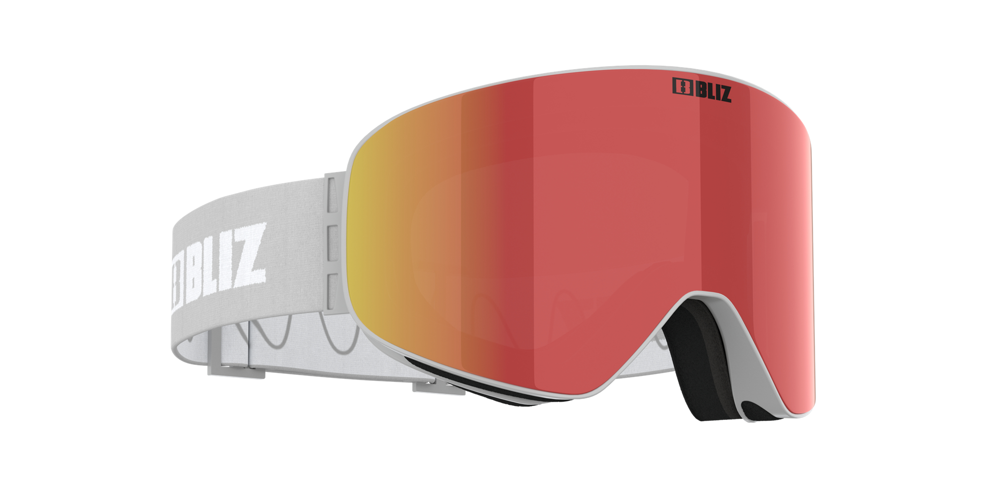 Bliz Flow Ski Goggles Light Grey / Brown & Red | YZHT38641