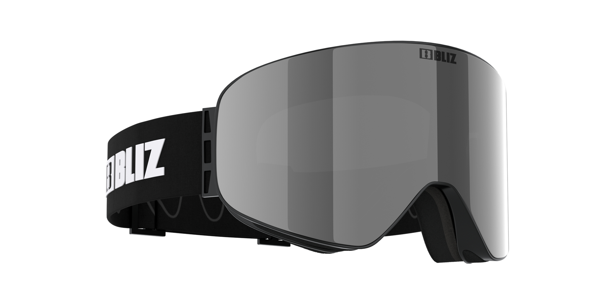 Bliz Flow Ski Goggles Matte Black / Smoke Silver Mirror | MISF70264