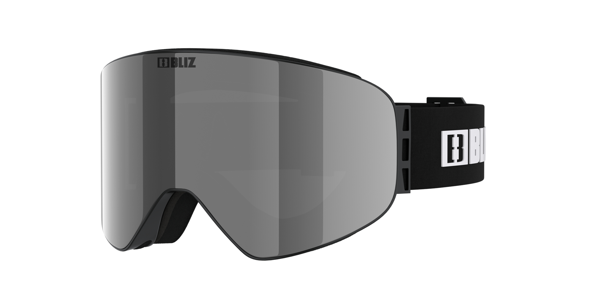 Bliz Flow Ski Goggles Matte Black / Smoke Silver Mirror | MISF70264