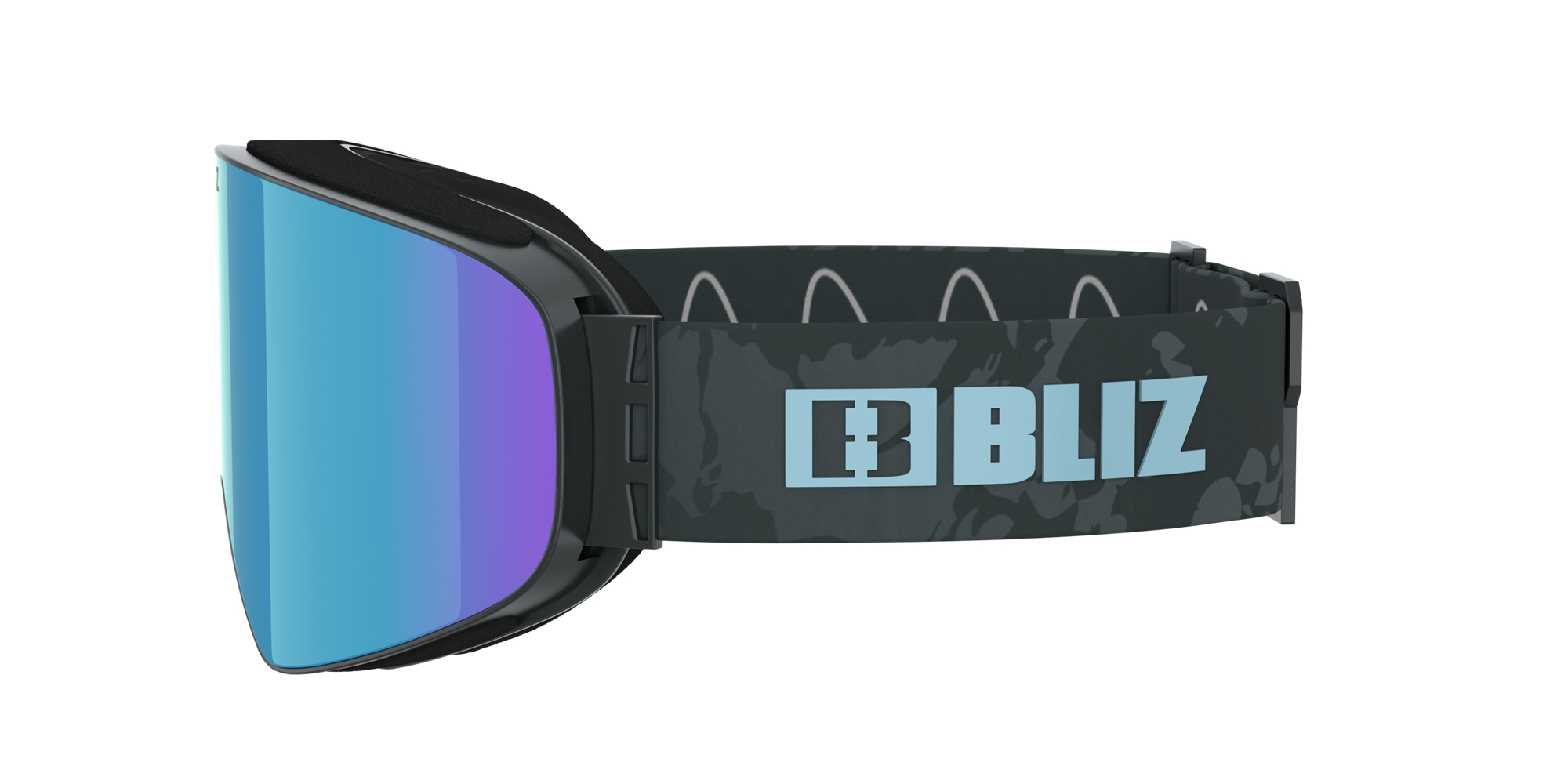 Bliz Flow Ski Goggles Matte Grey / Smoke Ice Blue | HFWZ64310