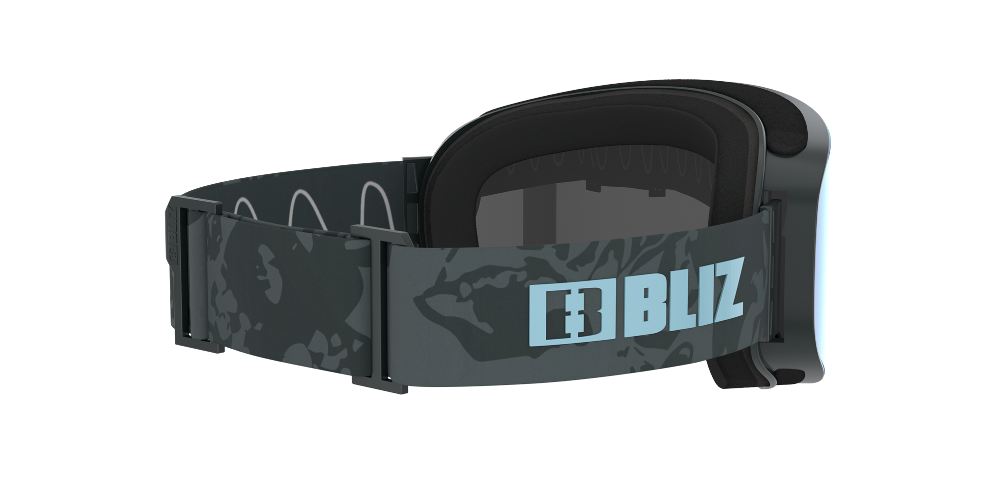 Bliz Flow Ski Goggles Matte Grey / Smoke Ice Blue | HFWZ64310