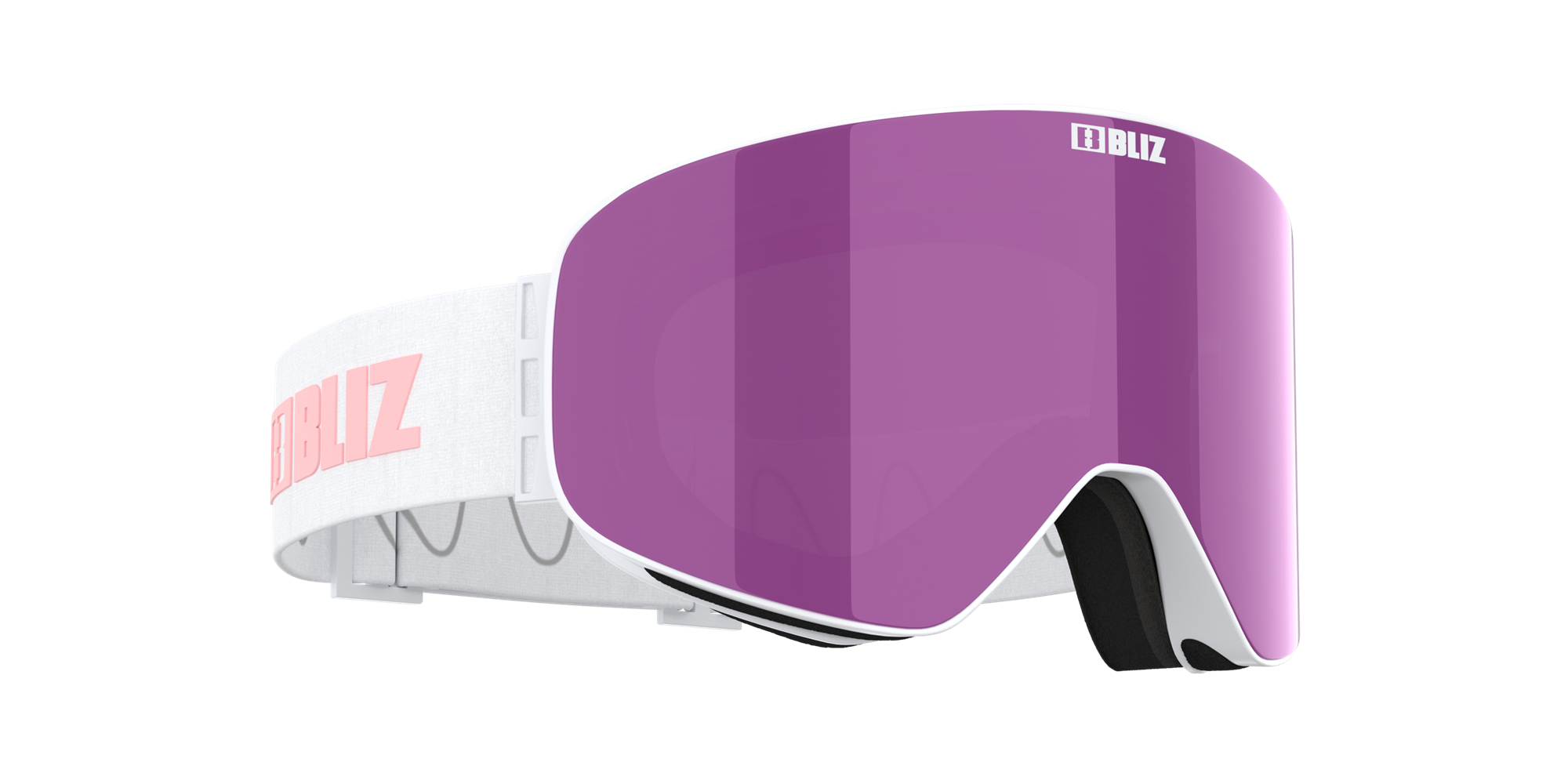 Bliz Flow Ski Goggles Matte White / Brown Pink | KJPX23491