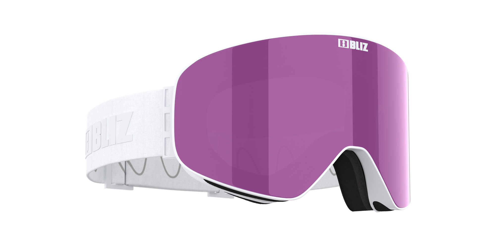 Bliz Flow Ski Goggles Matte White / Smoke Pink | MWLQ96087