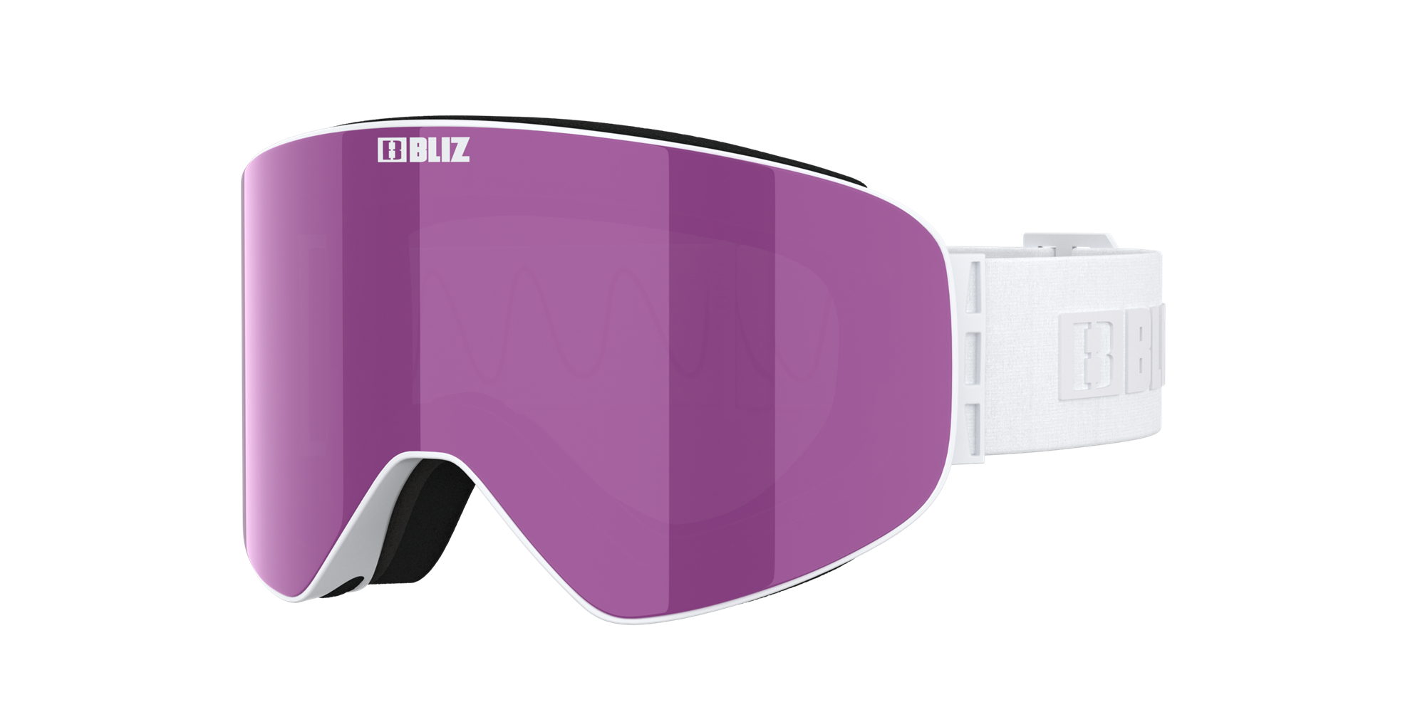 Bliz Flow Ski Goggles Matte White / Smoke Pink | MWLQ96087