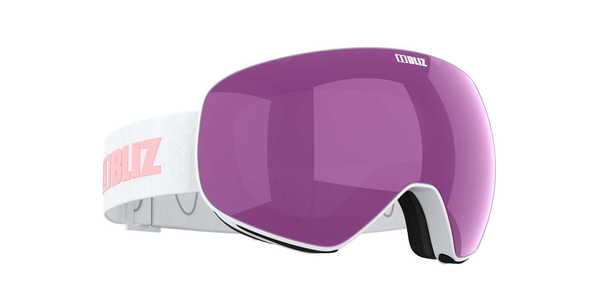 Bliz Floz Ski Goggles Matte White / Brown Pink | XJBG07619