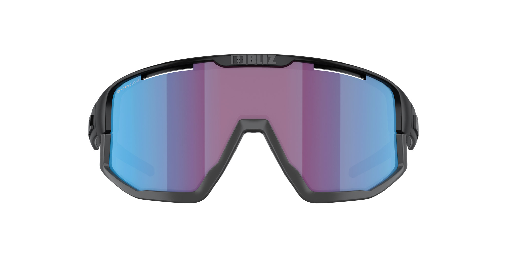 Bliz Fusion Small Sunglasses Matte Black / Rose/Violet Mirror Blue | ANPH38654