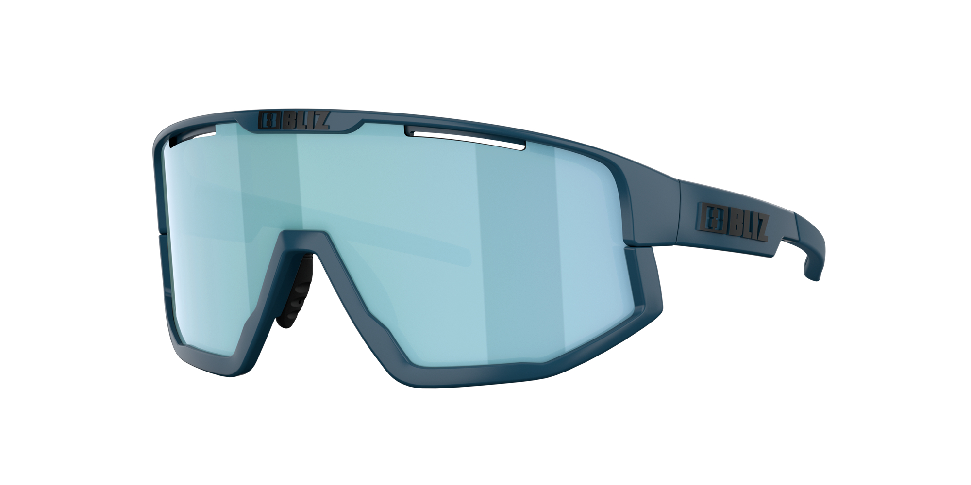 Bliz Fusion Small Sunglasses Matte Blue / Smoke Mirror Ice Blue | EHIF13406