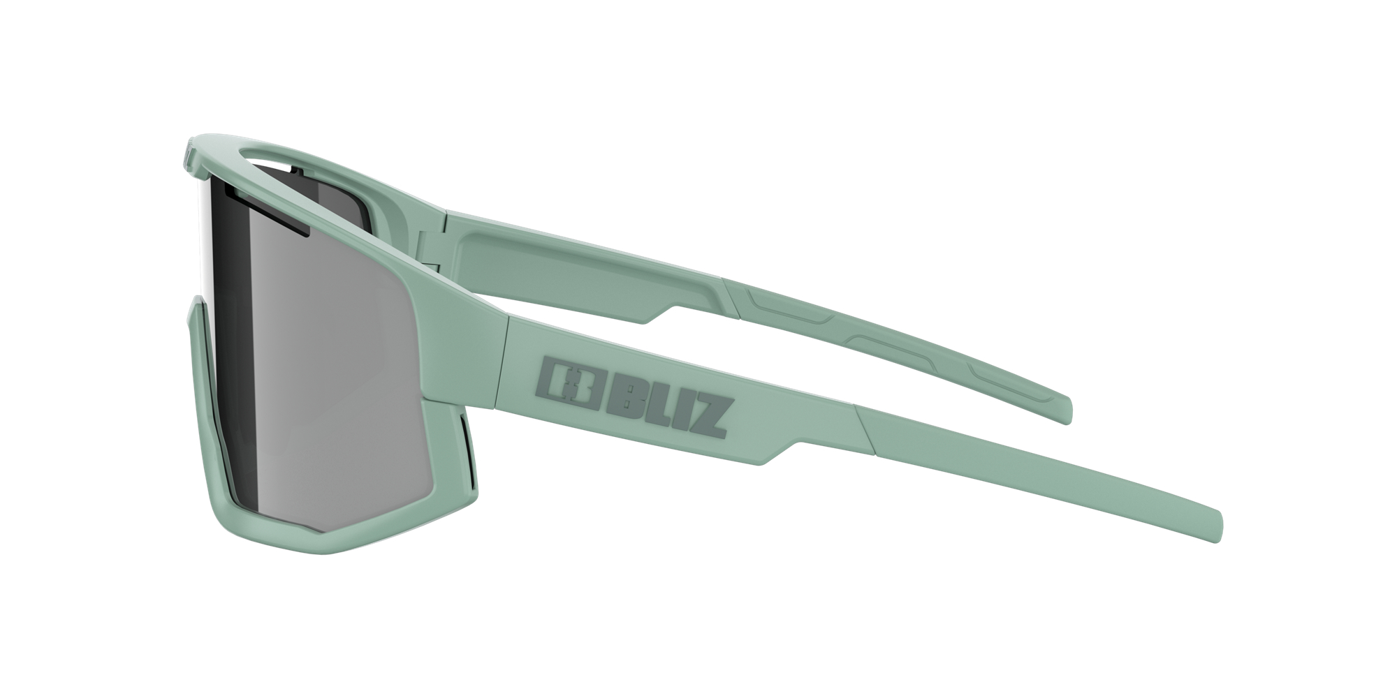 Bliz Fusion Small Sunglasses Matte Green / Smoke Mirror Silver | BILW42186