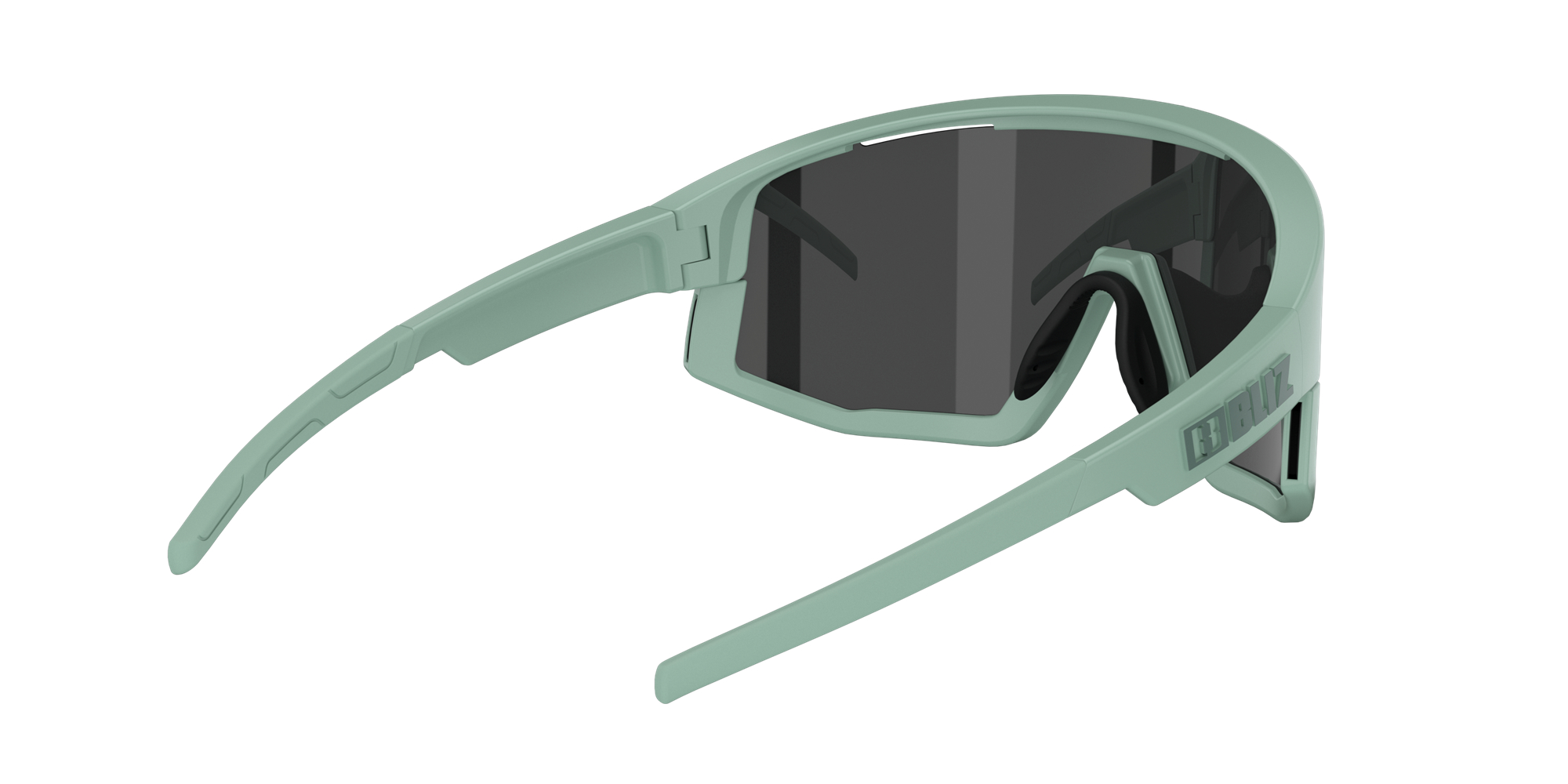 Bliz Fusion Small Sunglasses Matte Green / Smoke Mirror Silver | BILW42186