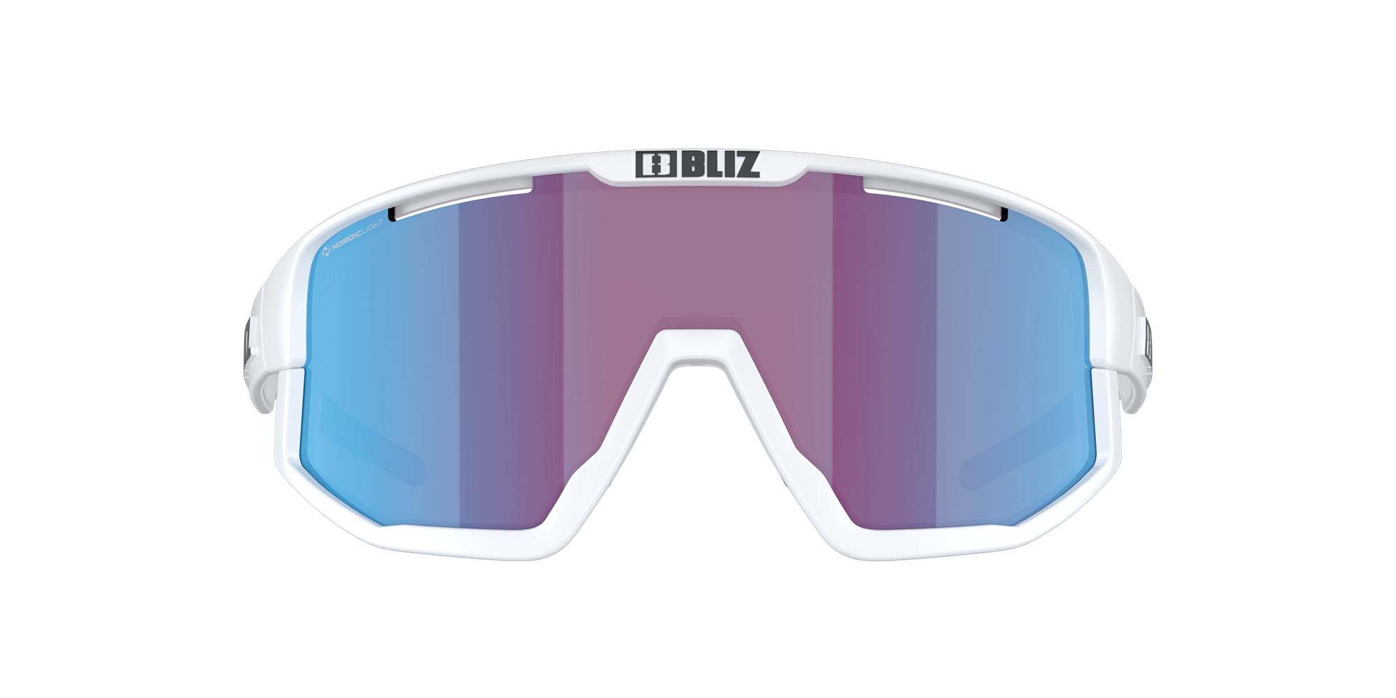 Bliz Fusion Small Sunglasses Matte White / Rose/Violet Mirror Blue | ASPT06259