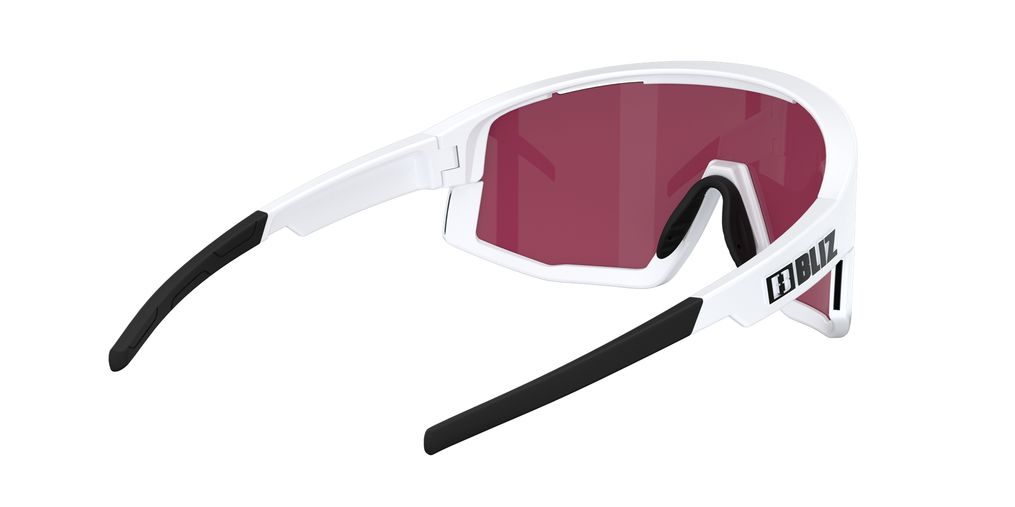 Bliz Fusion Small Sunglasses Matte White / Rose/Violet Mirror Blue | ASPT06259