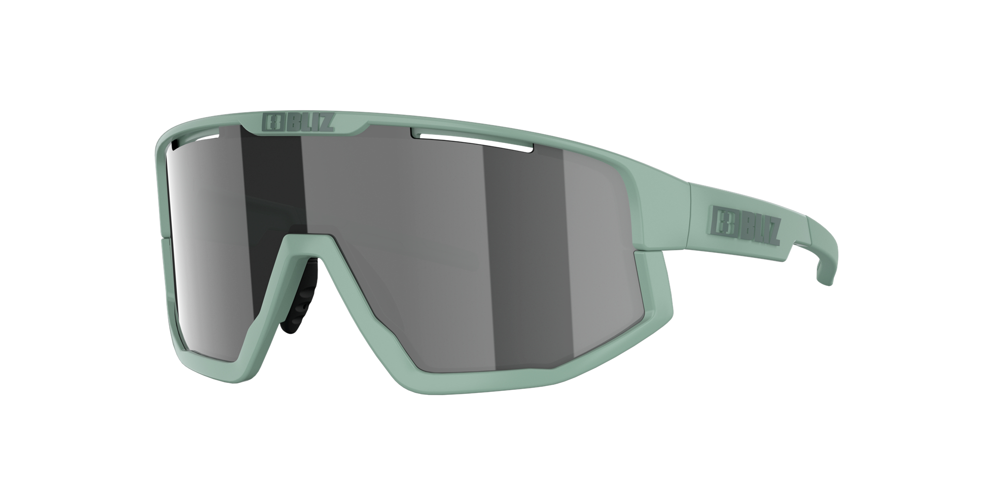 Bliz Fusion Sunglasses Matte Green / Smoke Mirror Silver | LUIW58649