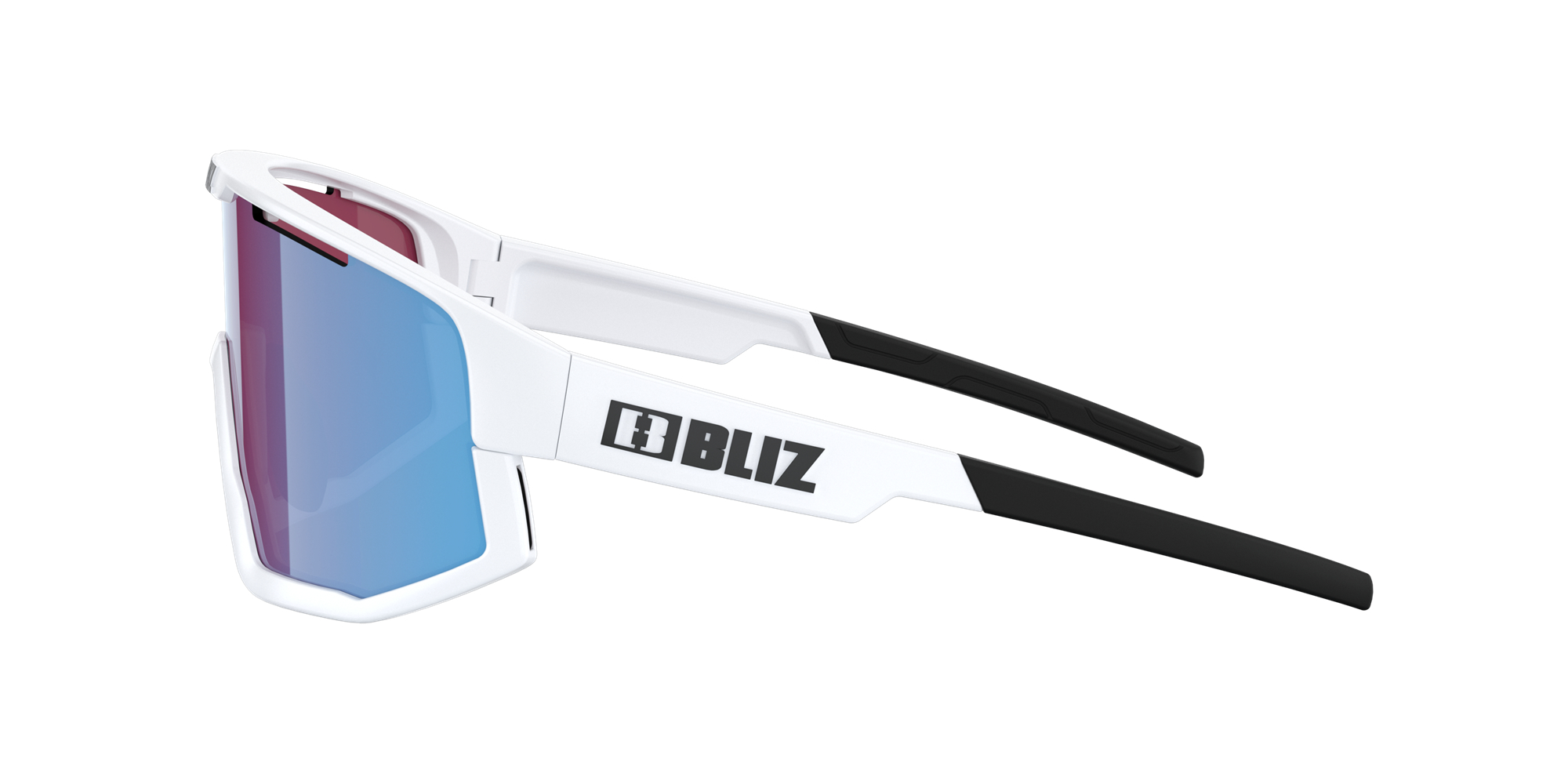 Bliz Fusion Sunglasses Matte White / Rose/Violet Mirror Blue | SWNI51096