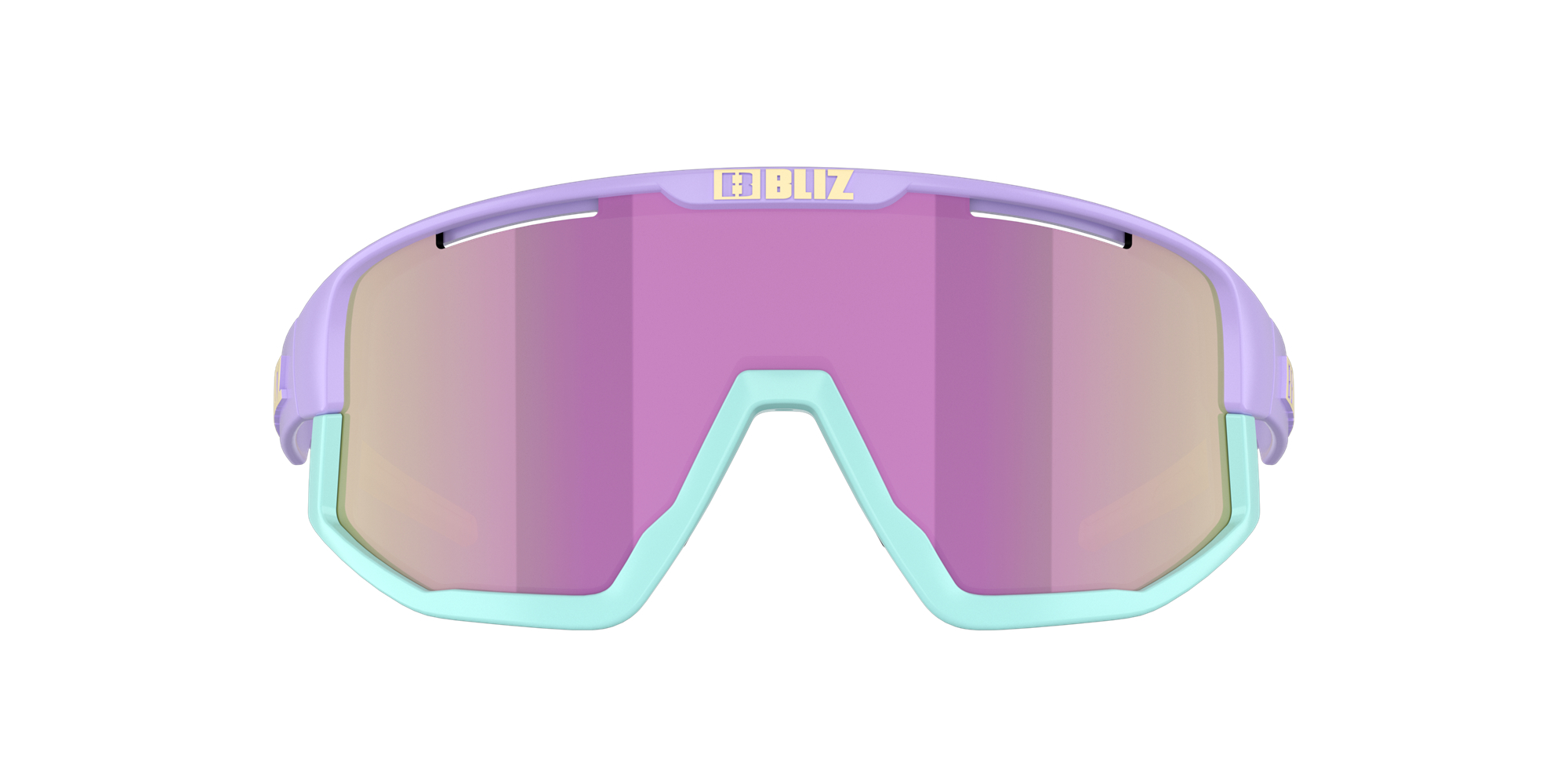 Bliz Fusion Sunglasses Pastel Purple/Yellow Logo / Brown Pink | LEYO46952