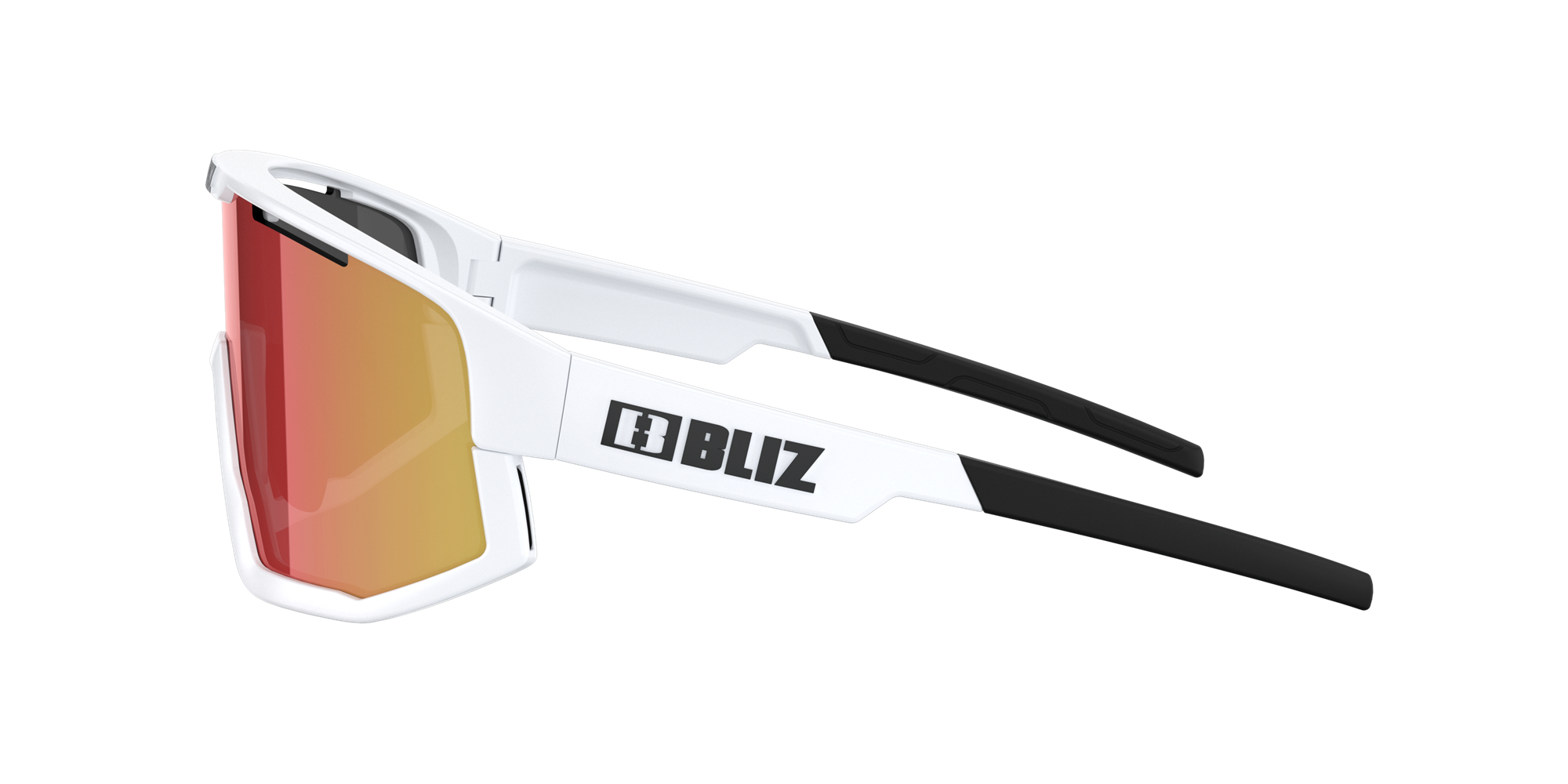 Bliz Fusion Sunglasses White / Smoke Red | VSQN67089