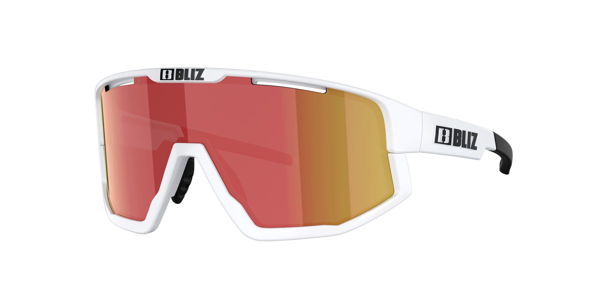 Bliz Fusion Sunglasses White / Smoke Red | VSQN67089