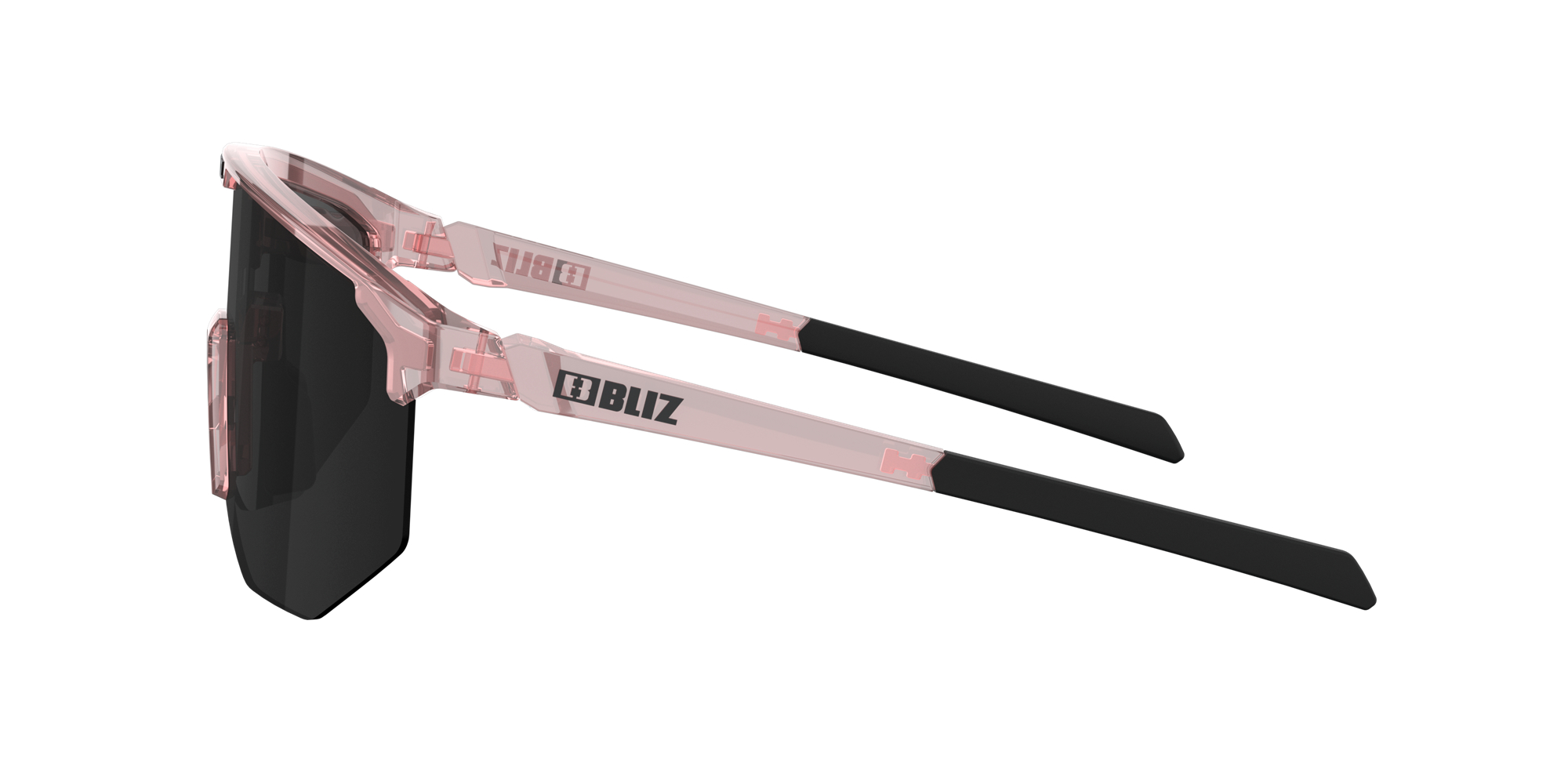 Bliz Hero Small Sunglasses Transparent Rose / Smoke | ZPLI73841