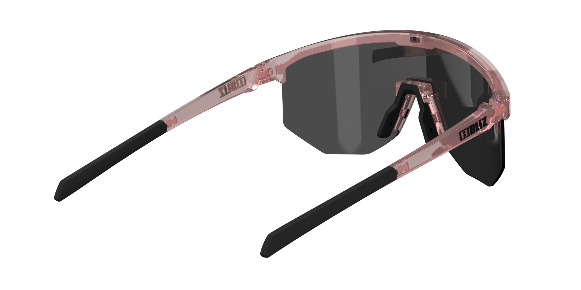 Bliz Hero Small Sunglasses Transparent Rose / Smoke | ZPLI73841