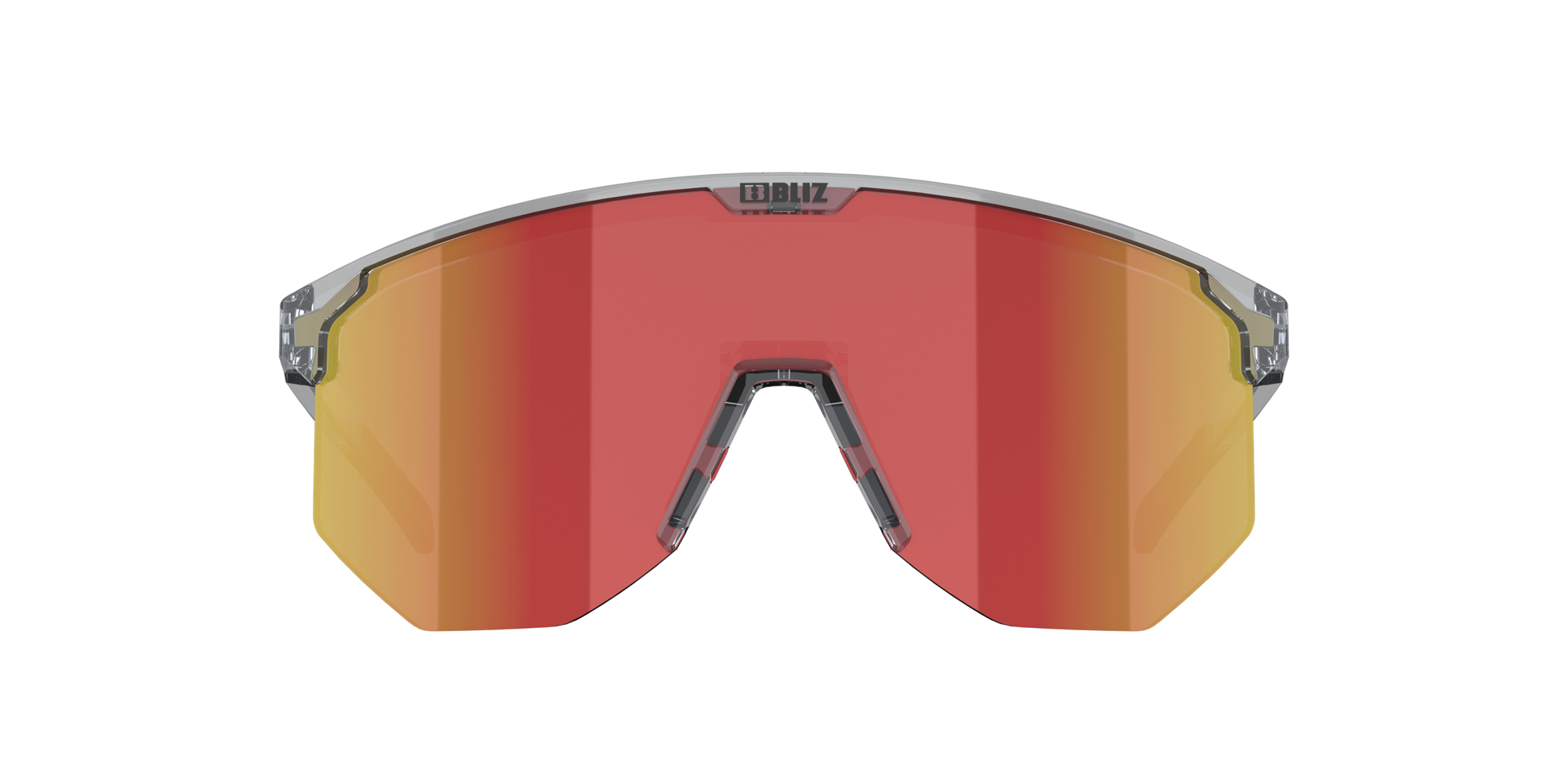 Bliz Hero Sunglasses Transparent Dark Grey / Brown Red | SNAJ57289