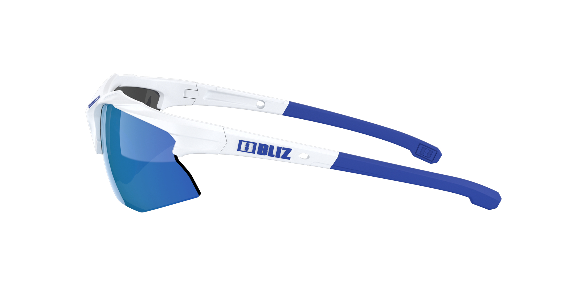 Bliz Hybrid Sunglasses White/Blue Logo / Smoke Blue | OGLF72480 