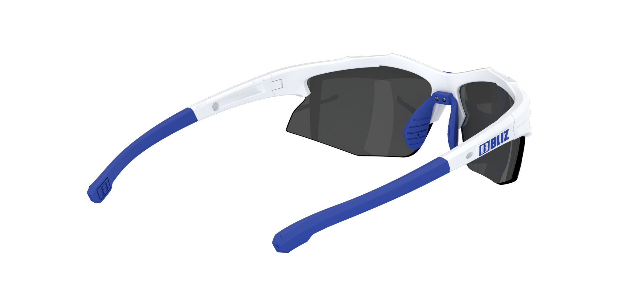 Bliz Hybrid Sunglasses White/Blue Logo / Smoke Blue | OGLF72480 