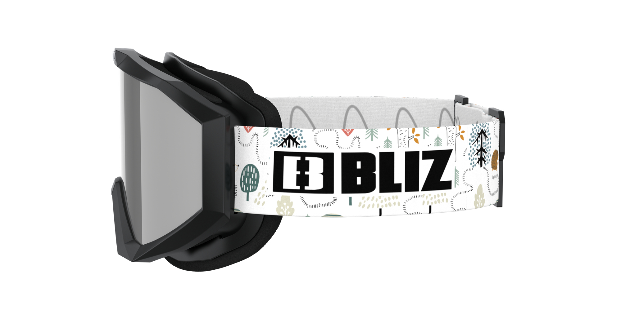 Bliz Liner Jr Ski Goggles Black - White Logo / Brown/Silver Mirror | FJRN74891