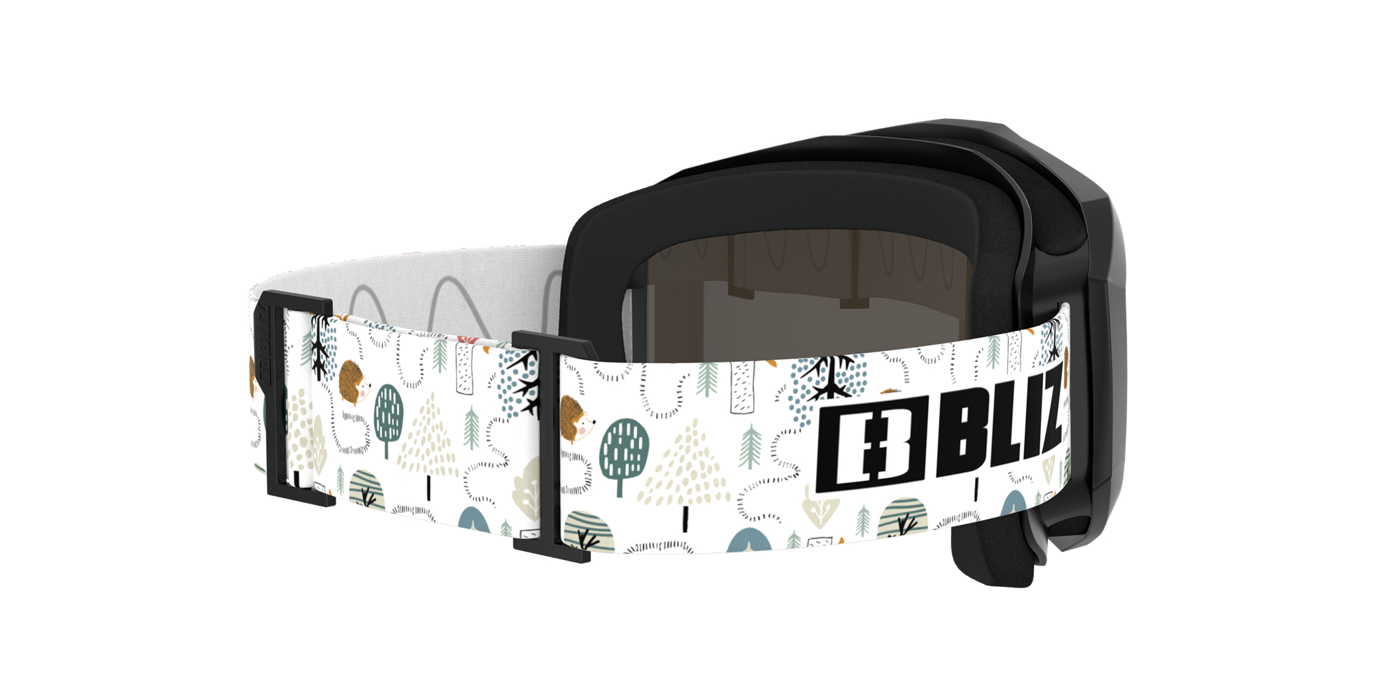 Bliz Liner Jr Ski Goggles Black - White Logo / Brown/Silver Mirror | FJRN74891