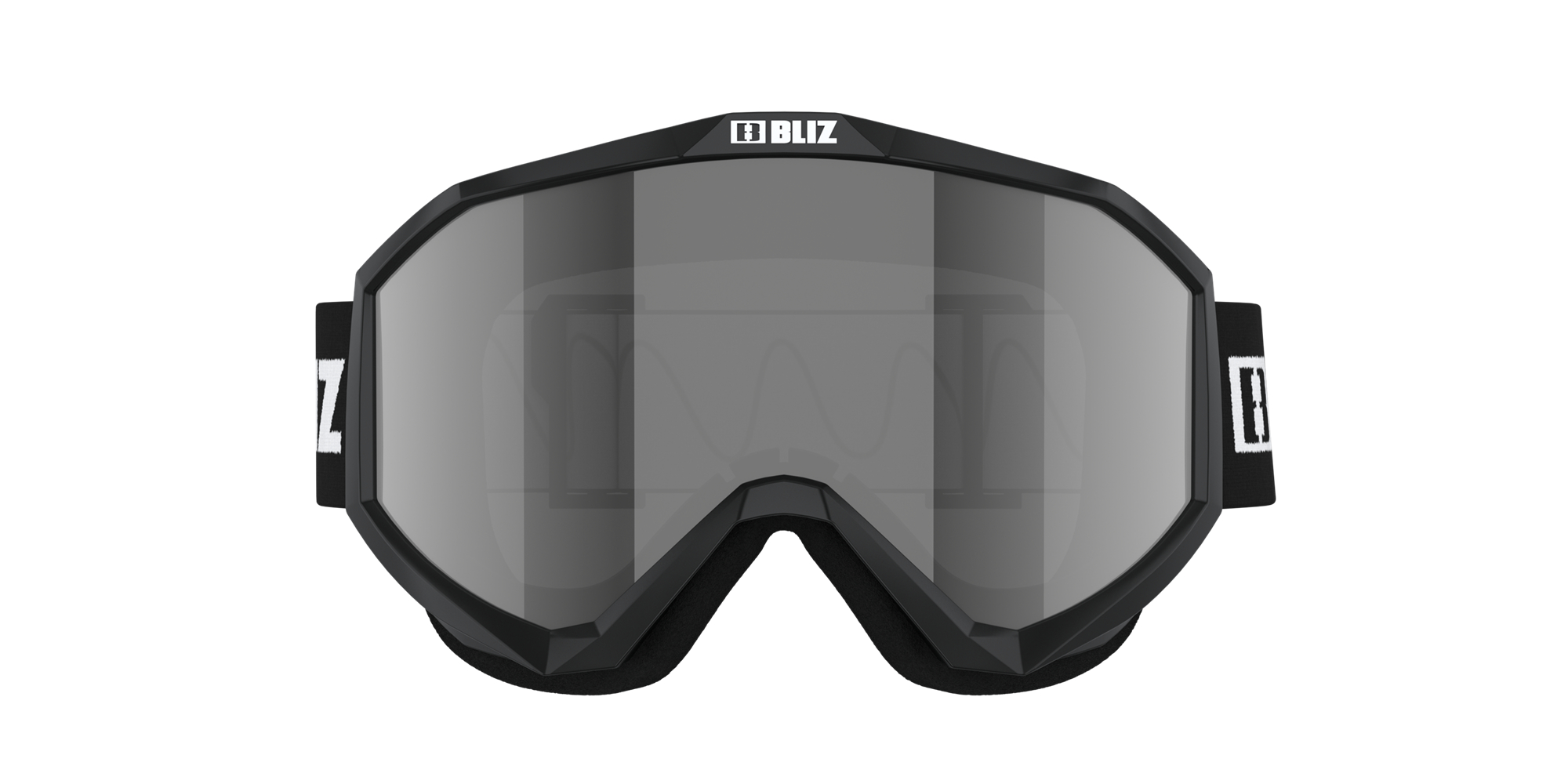 Bliz Liner Jr Ski Goggles Black - White Logo / Brown Silver Mirror | VMAC29745