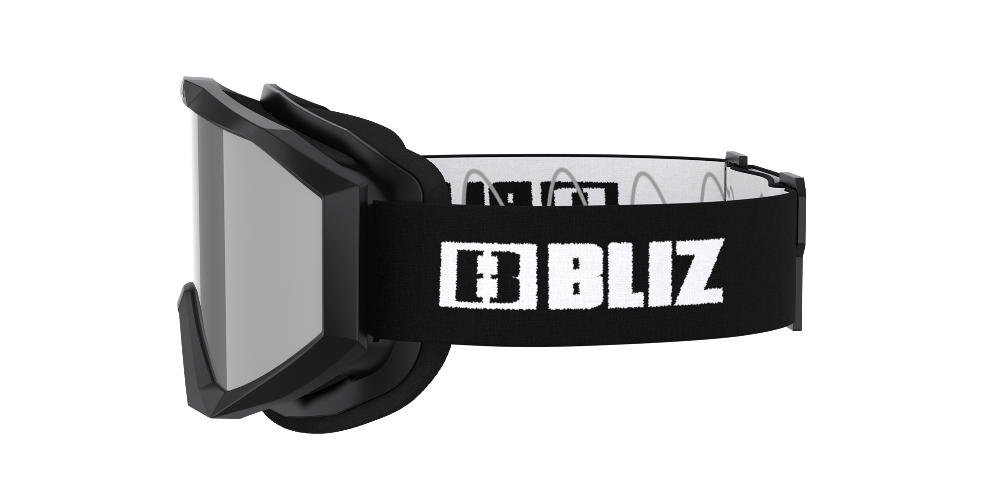 Bliz Liner Jr Ski Goggles Black - White Logo / Brown Silver Mirror | VMAC29745