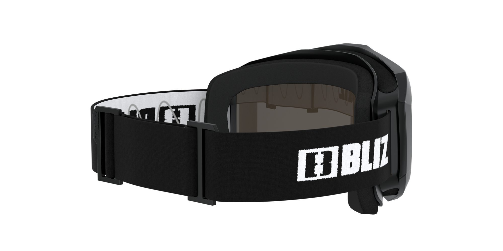 Bliz Liner Jr Ski Goggles Black - White Logo / Brown Silver Mirror | VMAC29745