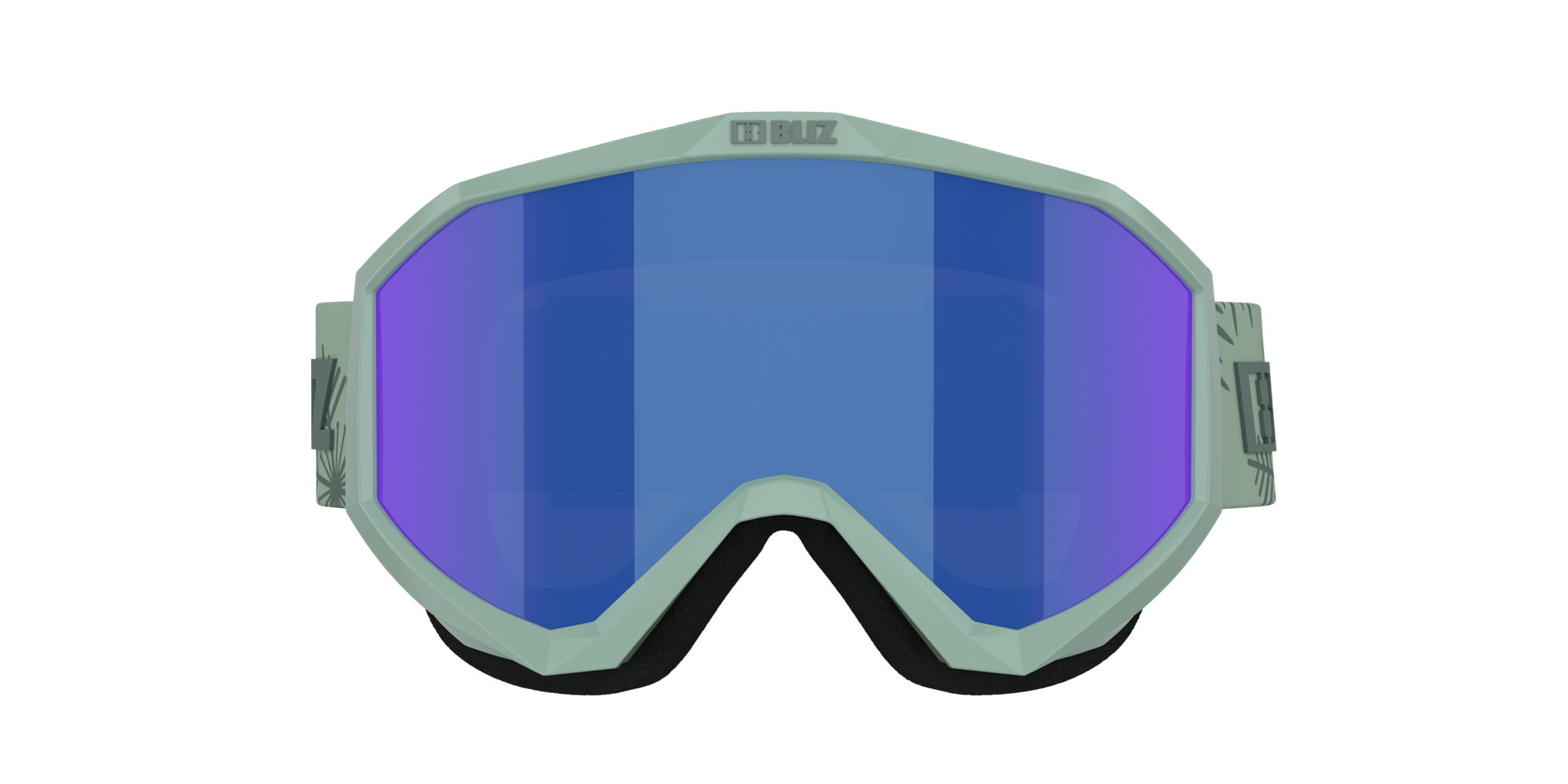 Bliz Liner Jr Ski Goggles Matte Green With Dark Green Logo / Brown Blue | UESJ62341